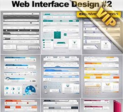 网站界面导航栏模板：Web Interface Design 2